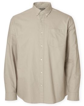 Košele s dlhým rukávom Selected  Noos Regrick Oxford Shirt - Pure Cashemere