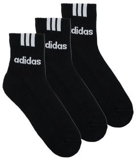 Ponožky adidas  3-Stripes Linear Half-Crew Cushioned Socks 3 Pairs