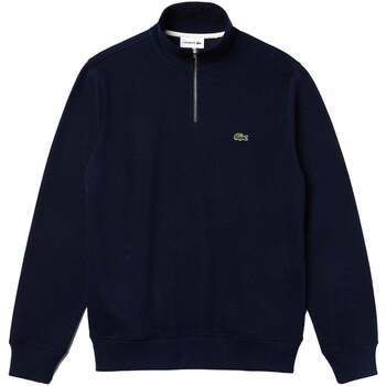 Mikiny Lacoste  Zip-Up High Neck Interlock Sweatshirt Navy Blue