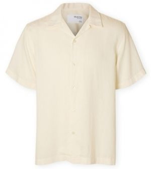 Košele s dlhým rukávom Selected  Noos Regnoa Shirt - Egret