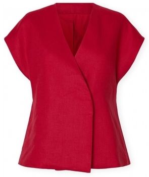 Blúzka Selected  W Top Lia Linen - Sawy Red