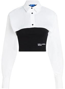 Blúzka Karl Lagerfeld  KLJ BLOCKED POPLIN BLOUSE A3W11006