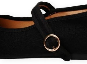 Balerínky/Babies Paez  Mary Jane W - Linen Black