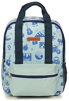 Ruksaky a batohy CARAMEL & CIE  SMALL BACKPACK BLUE WILD TRIP
