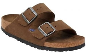 Sandále BIRKENSTOCK  Arizona SF Suede Leather Narrow - Dark Tea Tonal