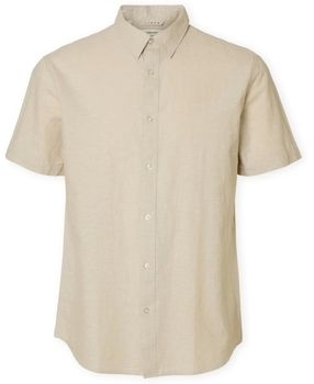 Košele s dlhým rukávom Selected  Noos Reg-Sun Shirt - Pure Cashemere