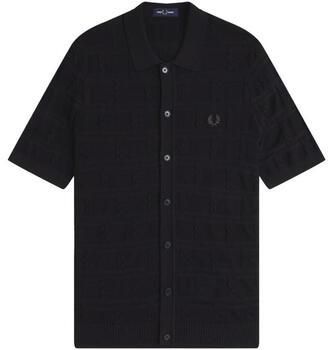 Košele s dlhým rukávom Fred Perry  CABLE DETAIL KNITTED SHIRT