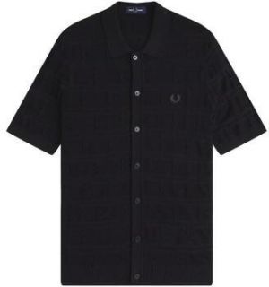 Košele s dlhým rukávom Fred Perry  CABLE DETAIL KNITTED SHIRT