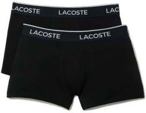 Boxerky Lacoste  2 Pack Cotton Stretch Logo Trunks Black/Black