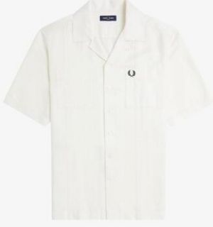 Košele s dlhým rukávom Fred Perry  LINEN BLEND REVERE COLLAR S