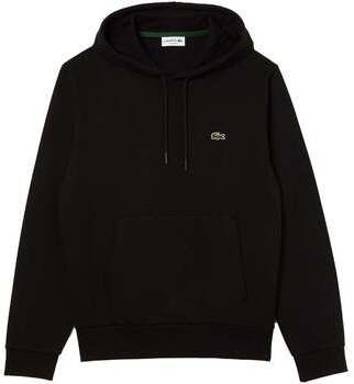 Mikiny Lacoste  Fleece Hoodie Black