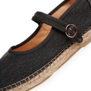 Balerínky/Babies Paez  Mary Jane Raw W - Essential Charcoal