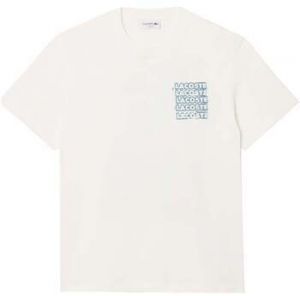 Tričká s krátkym rukávom Lacoste  Logo Graphic T-Shirt White/Blue