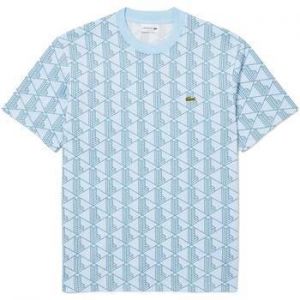 Tričká s krátkym rukávom Lacoste  Monogram Cotton T-Shirt Blue