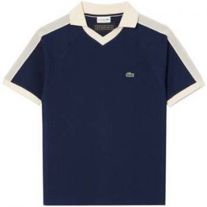 Tričká s krátkym rukávom Lacoste  Classic Fit Pique Panel Polo Shirt Midnight Blue