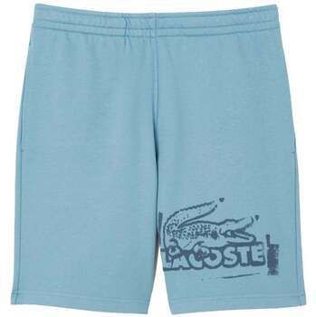 Šortky/Bermudy Lacoste  Graphic Cotton Fleece Shorts Blue
