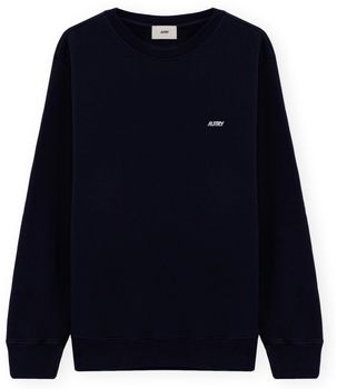 Mikiny Autry  Embroidered Logo Crewneck Sweatshirt - Blue Navy