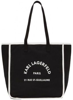 Veľká nákupná taška/Nákupná taška Karl Lagerfeld  A3W50018 K RSG CANVAS BW SHOPPER