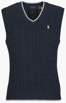 Svetre Polo Ralph Lauren  PULL SANS MANCHE MAILLE TORSADEE