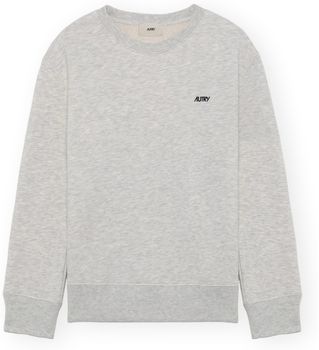 Mikiny Autry  Embroidered Logo Crewneck Sweatshirt - Grey Melange