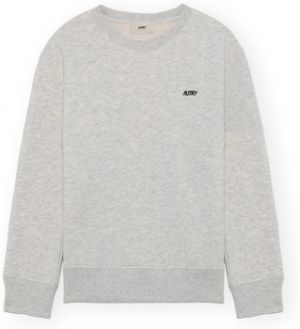 Mikiny Autry  Embroidered Logo Crewneck Sweatshirt - Grey Melange