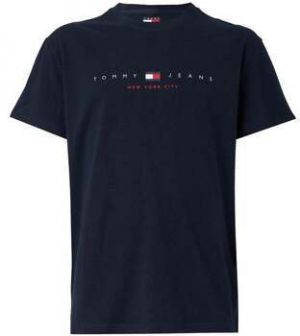 Tričká s krátkym rukávom Tommy Jeans  Flag Linear T-Shirt Dark Night Navy