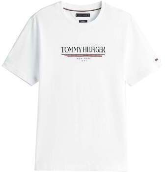Tričká s krátkym rukávom Tommy Hilfiger  Logo Crew Graphic T-Shirt White