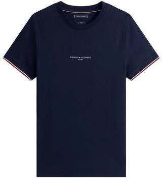 Tričká s krátkym rukávom Tommy Hilfiger  Slim Knit Tipped T-Shirt Navy Blue