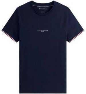 Tričká s krátkym rukávom Tommy Hilfiger  Slim Knit Tipped T-Shirt Navy Blue