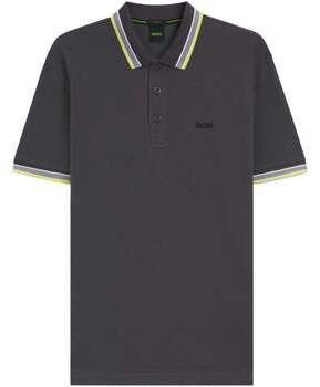 Polokošele s krátkym rukávom BOSS  Paddy Piqué Polo Shirt Dark Grey/Yellow
