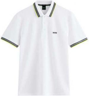 Polokošele s krátkym rukávom BOSS  Paddy Piqué Polo Shirt Open White/Yellow