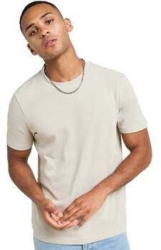 Tričká s krátkym rukávom BOSS  Pique Taddy T-Shirt Light Beige