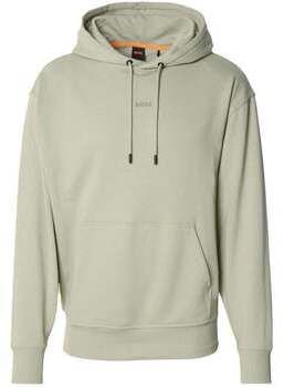 Mikiny BOSS  WeSmall Logo Hoodie Open Green