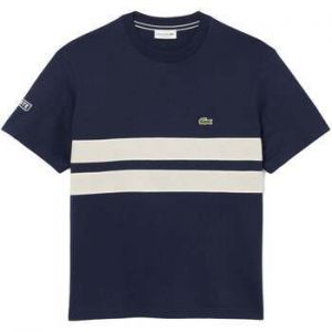 Tričká s krátkym rukávom Lacoste  Heavy Jersey Mesh Band T-Shirt Midnight Blue
