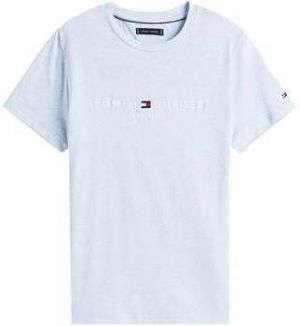 Tričká s krátkym rukávom Tommy Hilfiger  Slim Logo Embroidery T-Shirt Heathered Blue