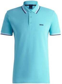 Polokošele s krátkym rukávom BOSS  Paddy Piqué Polo Shirt Open Blue