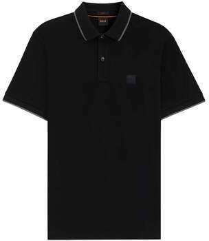 Polokošele s krátkym rukávom BOSS  Slim Fit Passertip Polo Shirt Black