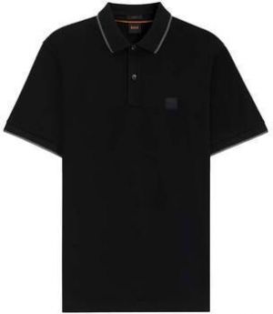 Polokošele s krátkym rukávom BOSS  Slim Fit Passertip Polo Shirt Black
