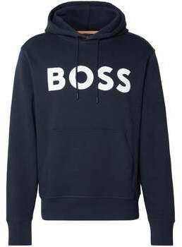 Mikiny BOSS  Logo Print Webasic Hoodie Dark Blue