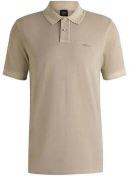Polokošele s krátkym rukávom BOSS  Prime Cotton Pique Polo Shirt Light Beige