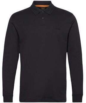 Polokošele s dlhým rukávom BOSS  Pe Interlock Long Sleeve Polo Shirt Black