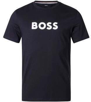 Tričká s krátkym rukávom BOSS  Contrast Logo RN T-Shirt Black