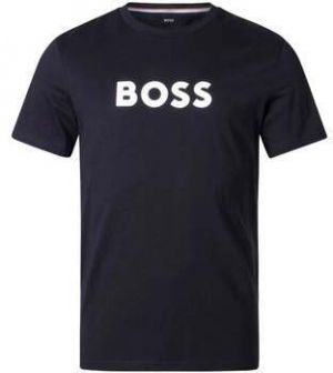 Tričká s krátkym rukávom BOSS  Contrast Logo RN T-Shirt Black