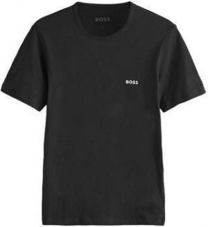 Tričká s krátkym rukávom BOSS  Cotton Basic T-Shirt Black