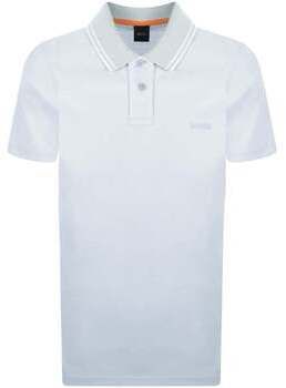 Polokošele s krátkym rukávom BOSS  Relaxed Fit Oxford Piqué New Polo Shirt Light Pastel Grey