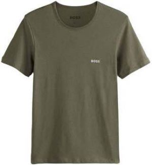 Tričká s krátkym rukávom BOSS  Cotton Basic T-Shirt Khaki Green