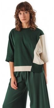 Tielka a tričká bez rukávov Skfk  T-Shirt Aloria-Gots - Olive Green