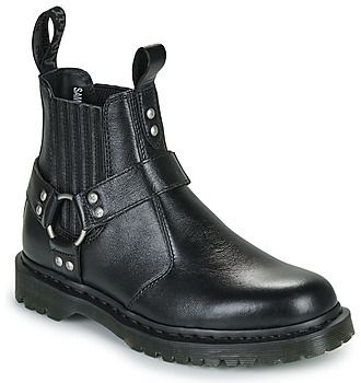 Polokozačky Dr. Martens  2976 Harness Chelsea Boot Black Analine