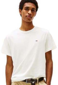 Tričká s krátkym rukávom Tommy Jeans  Cotton Basic T-Shirt Ecru