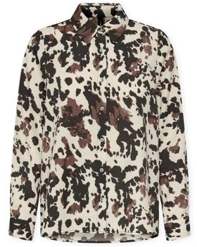 Košele s dlhým rukávom Only  Nova Life Vis Shirt - Chocolate Lab